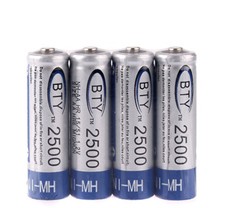 New 4 x Rechargeable 2500mAh 2500 AA Ni-MH NiMH Battery