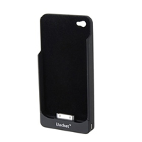 iJacket 1400mAh bo?tier plastique avec batterie  rechargeable  pour iPhone 4 (noir)