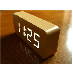 New White LED Maple 

Wooden Wood Digital Alarm Clock