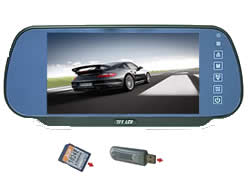 7 inch Touch screen LCD MP4 Rearview Mirror + USB,SD Port 