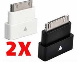 2 X 30 Pin Dock Extender Adapter IPhone, Works with Case 