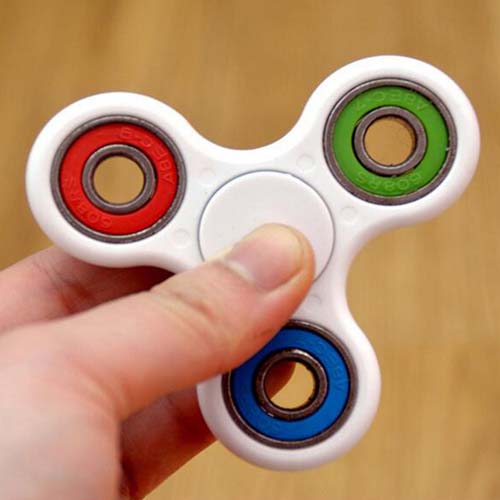 Tri-Spinner Fidget Toy Plastic EDC Fidget Hand Spinner For Autism and ADHD Rotation Time Long Anti Stress Toys Focus Toy