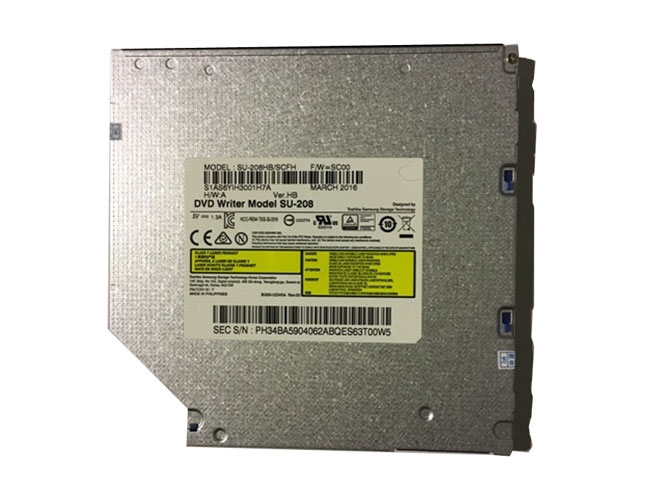 Toshiba Sumsung SU-208 Black NEW 9.5mm 8X DVD Burner SATA Optical Drive