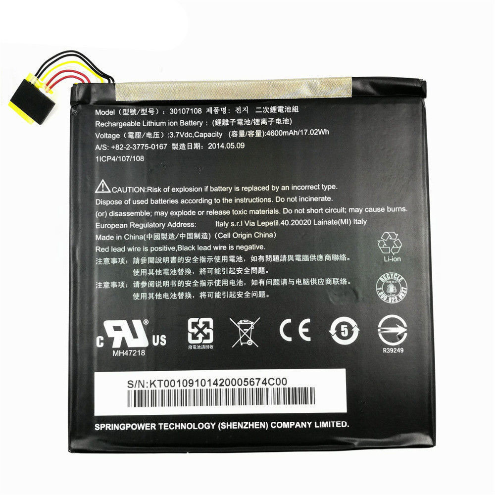 Acer 30107108 batteries