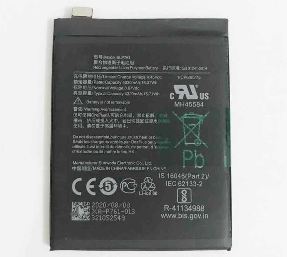 OnePlus BLP761 batteries