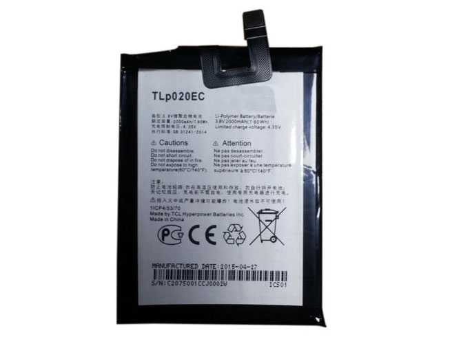 TLp020EC battery