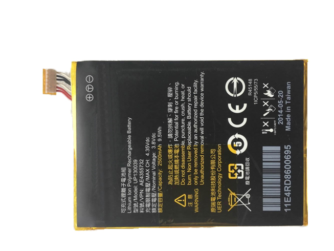 UP130039 2500mAh 3.8V battery