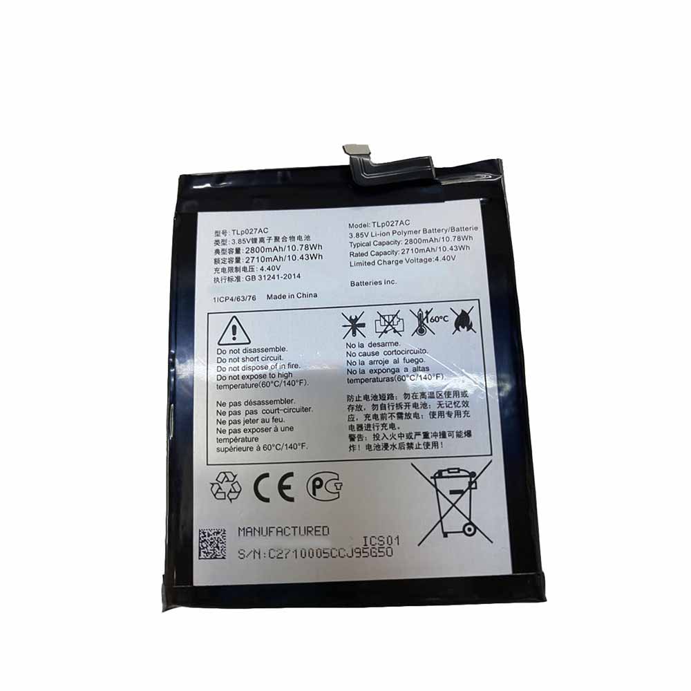 Alcatel TLp027AC batteries